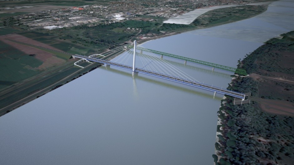 Előkészítések Komárom és Révkomárom (Komárno) között tervezett új közúti Duna-híd A tervezett híd a Duna 1770,6 folyamkilométer szelvényében van. Teherbírási osztály: A az e-ut 07.01.